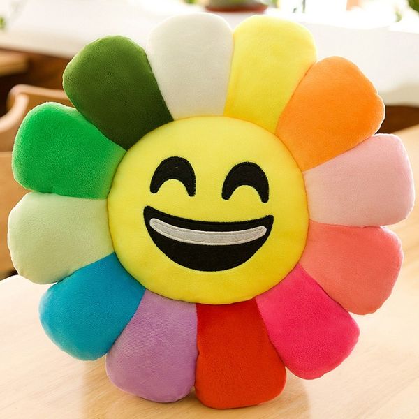 

2020 throw pillow colorful sunflower cushion smiley face sunflower cushion cushion pillow stuffed toy doll birthday gift girl