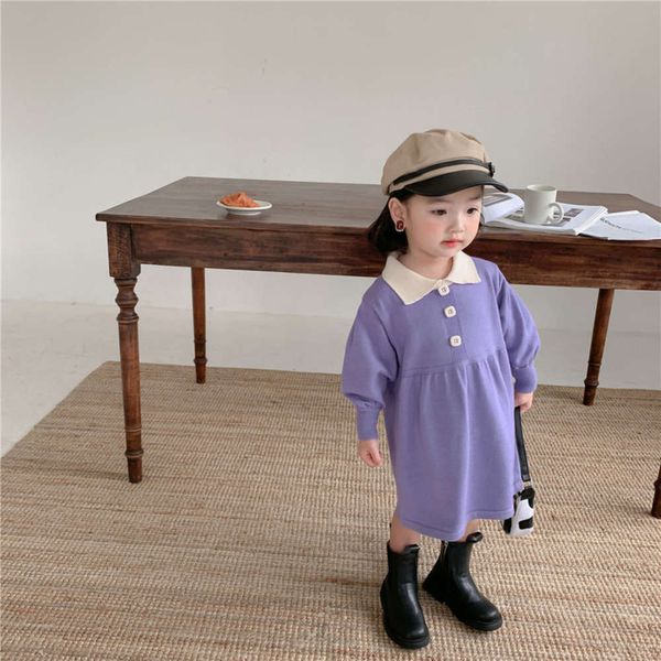 

sweater clothing korean winter children's 2020 autumn girls' wool drs skirt qjnc, Red;yellow