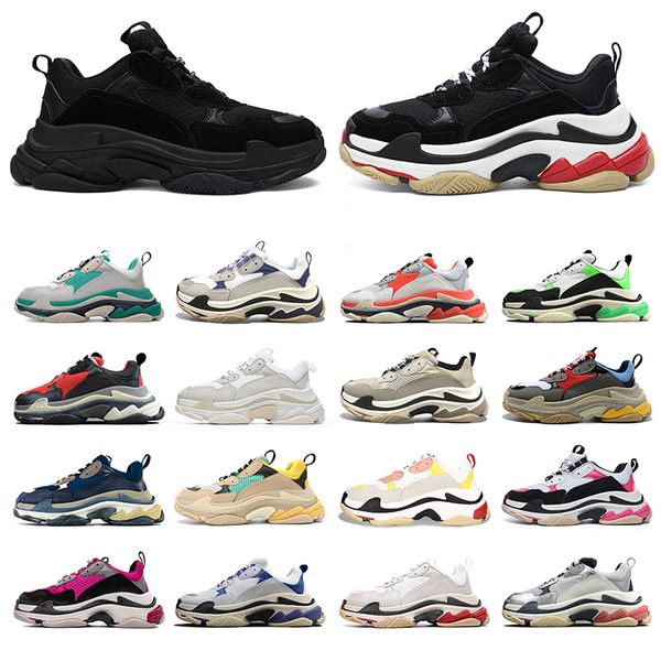 

new arrival designers triple s track platform casual shoes men women paris increase trainers black white blue fashion brand luxury sneakers