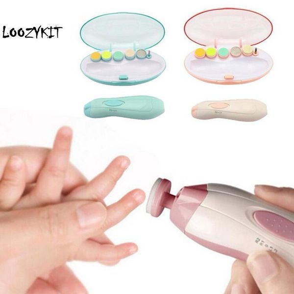 

loozykit safe electric nail clipper cutter baby nail trimmer manicure pedicure clipper cutter scissors kids infant nail care lj201026