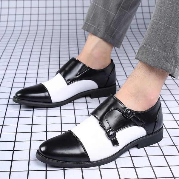 

men male dress man formal plus size loafers pu leather shoes mens business driving zapatos de hombres personlizar zapatos m0630, Black