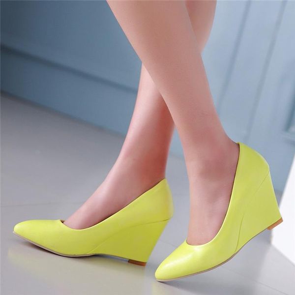 

fashion flower wedges heels pumps shoe women spring casual black nude wedge wedding office party shoes woman pointed toe shoes