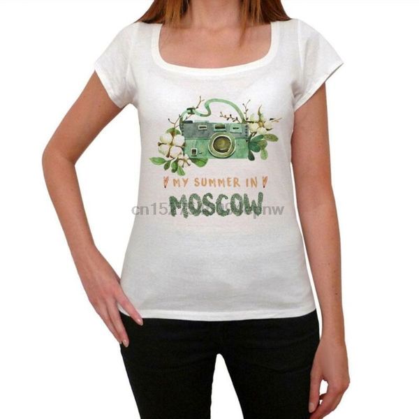 

moscow summer in t-shirt t-shirt d'ete plage tshirt femme blanc sport hooded sweatshirt hoodie
