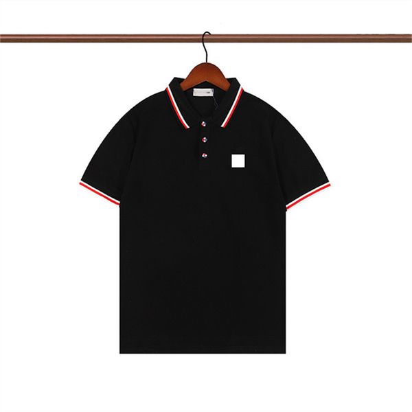 

2022 toney summer cp shorts island collar male polo stones shirt men short sleeve slim fit t shirt m-3xl@08, White;black