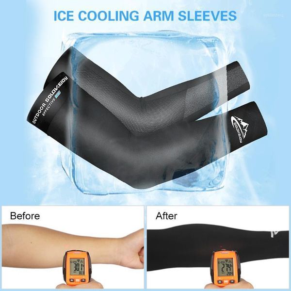 

wrist support cooling arm sleeves men women uv sun protection long arms cover for cycling driving running golfing football basketball1, Black;red