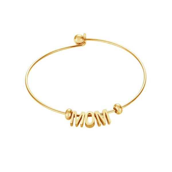 

letter bracelets stainless steel bead bangle for women, Black