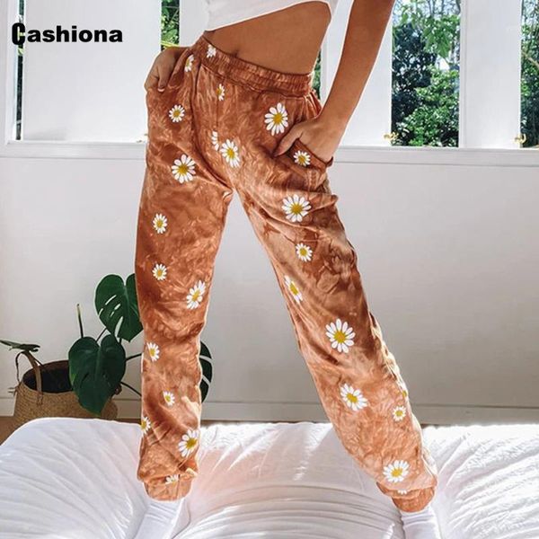 

plus size 3xl sweatpants women elastic high waist baggy pants daisy print harem pants hip hop streetwear trousers joggers pant1, Black;white