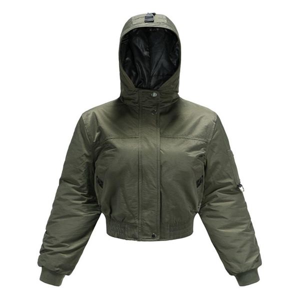 

women's winter coat fleece coats hoodded women jackets fashion short snow wear casual streetwear motorcycle jacket eu size fl109, Black