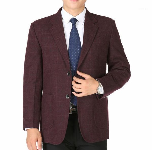 

men's suits & blazers middle-aged men blazer spring autumn masculino slim fit casaco jaqueta masculina coats mens jacket b2971, White;black