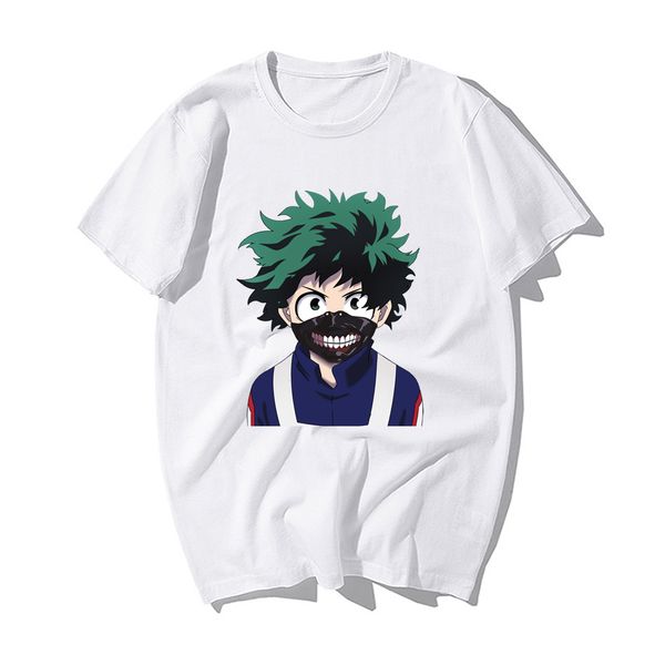 

fashion japanese anime my hero academia print funny summer short sleeve hip hop academia streetwear hooded sweatshirt hoodie men t shirt