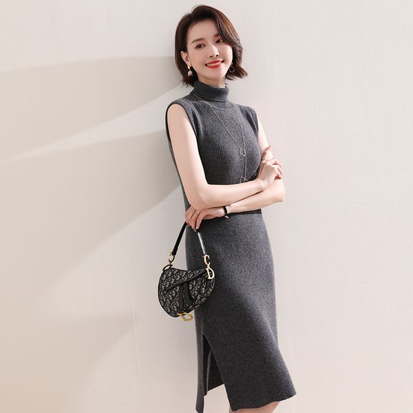 

2021 women long waistcoat 100% goat cashmere knit jumpers sell soft, turtlenecks women's blouses kper, White;black