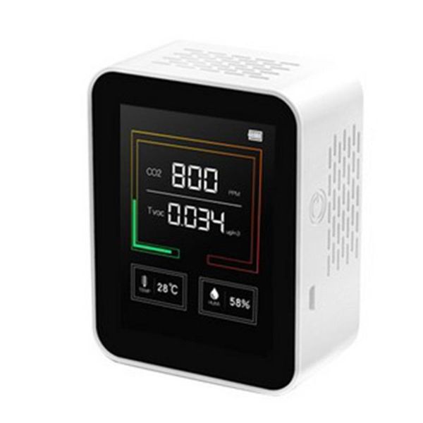 

carbon dioxide co2 detector gas concentration content color sn ligent air tester air quality analyzer co2 detector