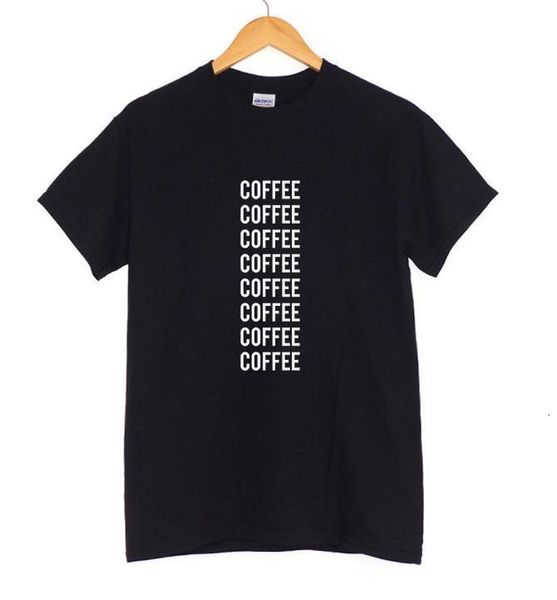 

coffee letters print women tshirt cotton casual funny t shirts for lady tee hipster drop ship z-463, White