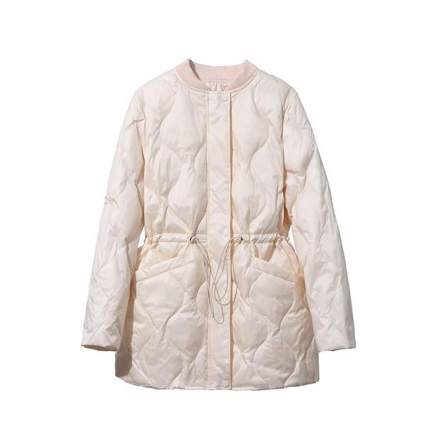 

женское вниз пальто легкой тонких 2020 новых тонкие и модных талий закрытия корейской версии студента, Black