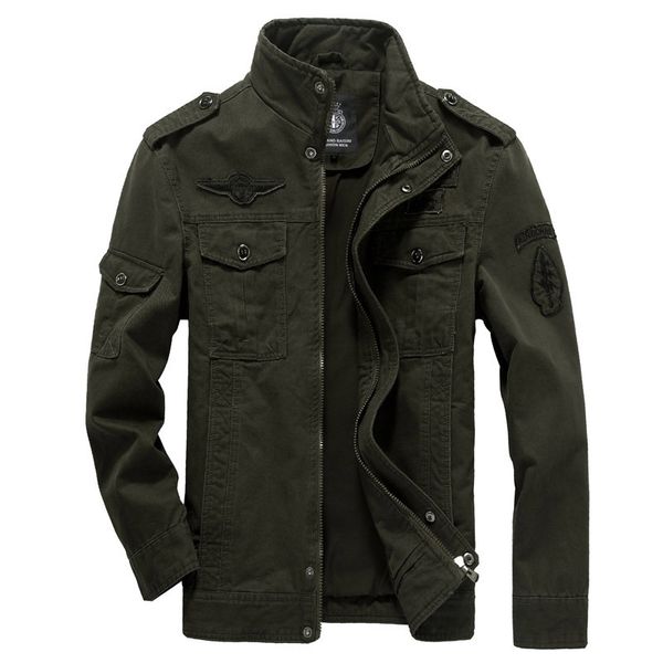 

cotton military jacket men autumn soldier ma-1 style army male brand slothing mens bomber jackets plus size m-6xl 201111, Black;brown