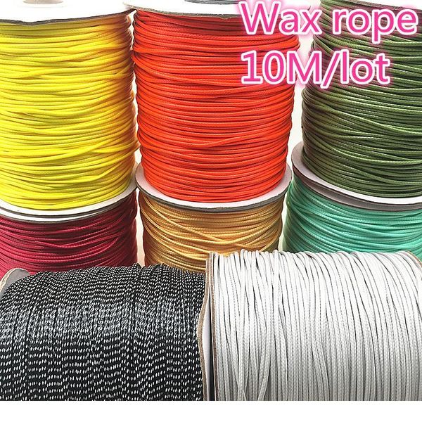 

10meters dia 1.0 /1.5mm waxed cotton cord waxed thread cord string strap necklace rope bead for jewelry making diy brac qylezc