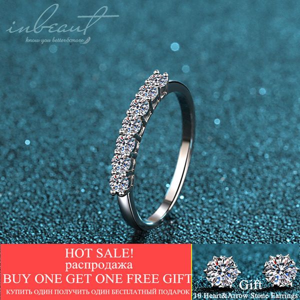 

inbeaut round tiny d color moissanite ring excellent cut diamond test past 0.28 ct vvs1 moissanite casual rings elegant jewelry 201006, Golden;silver