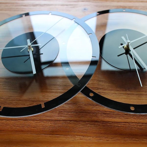 

wall clocks selling european minimalist creative home clock living room art transparent acrylic spot wholesale