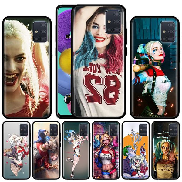 

harley quinn suicide squad joker case for samsung galaxy a51 a71 a01 a81 a91 a50 a70 a70s m31 black silicone phone cover fundas