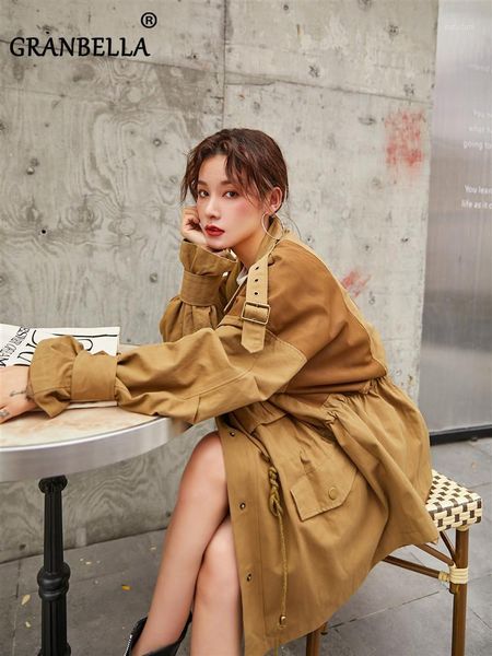 

women's hong kong flavor solid color coat loose casual thin section tide waist short windbreaker jacket1, Tan;black