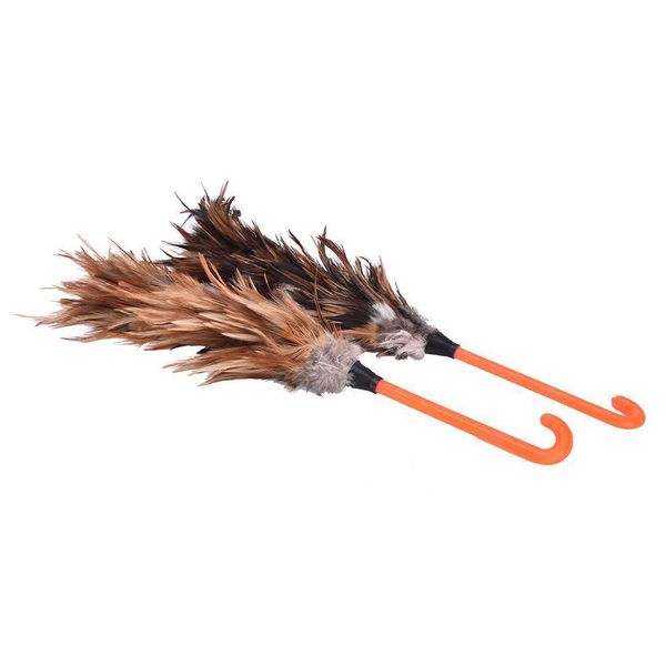

45cm feather plastic hooked handle fur brush duster dust cleaning tool 1pcs 45cm h bbyhty