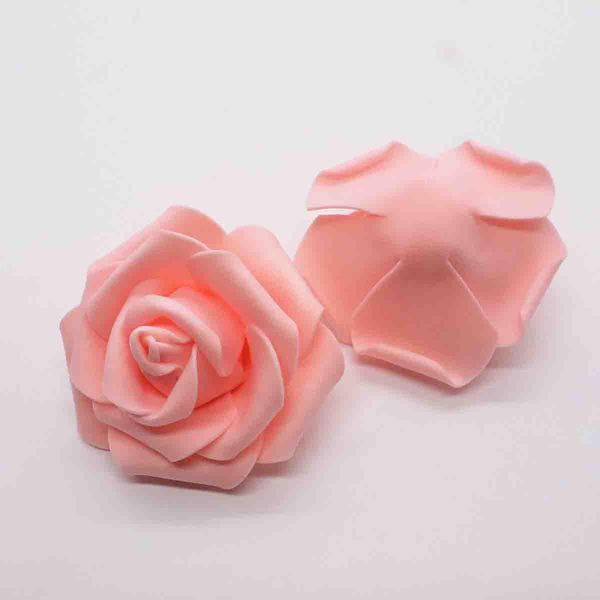 

20pcs lot 6cm flower head artificial flowers wedding decorations pe foam roses diy flores scrapbooking wreath garland home decor bbygew