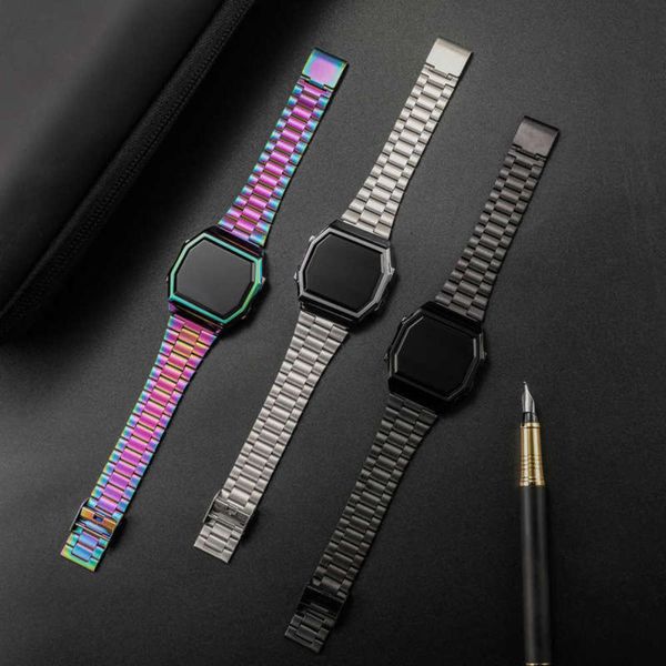 

creative gold comanche rose trend square women and men lovers electronic watch factory, Slivery;brown