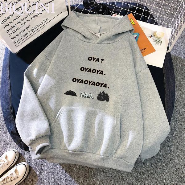 

women winteri haikyuu japan anime kageyama hoodie hip hop karasuno high school sweatshirt 2021 funny streetwear fashion fleece, Black