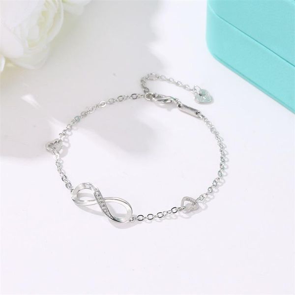 

bangles women heart bracelet woman creative number 8 bracelets fashion kids silver color trendy metal bransoletka, Black