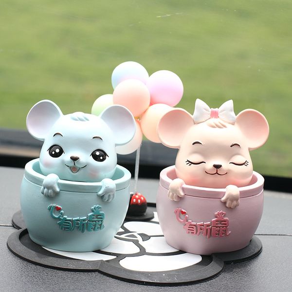 

new creative cute shaking head mouse car car swing car interior decoration ornaments cartoon baking cake decoration ornaments