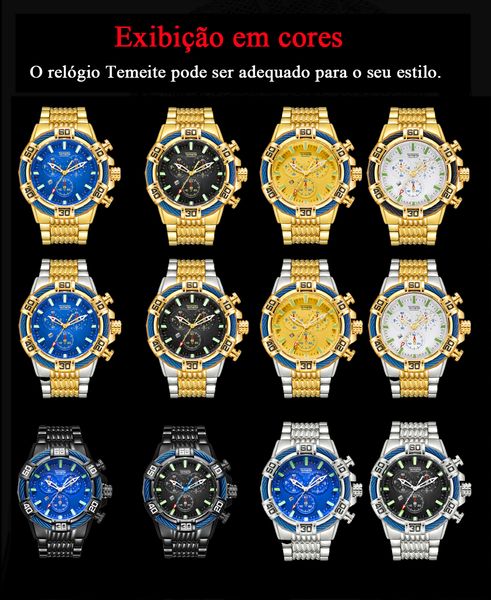 

temeite relogio masculino business luxury gold quartz analog men's watches sport watch men waterproof military male wristwatch, Slivery;brown