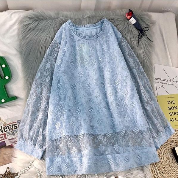 

sweet lace ruffled stand collar sweet princess lace shirt mori girl1, White