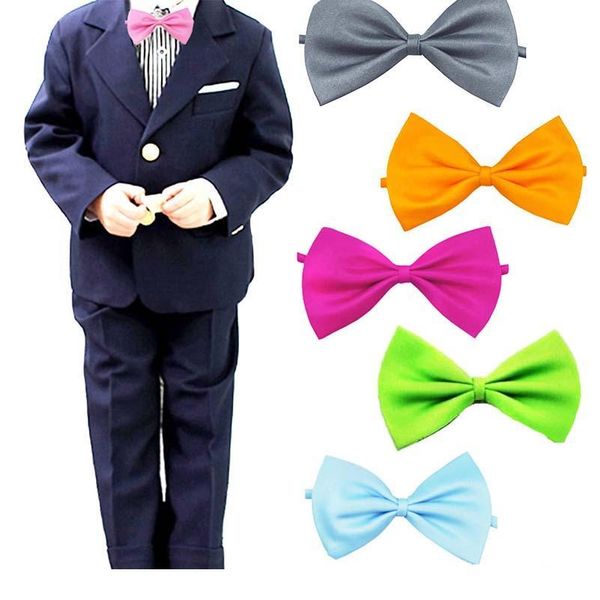

adjustable tie bow tie black satin prom solid pre-tied fancy kids boys wedding bowties bowtie chil qylpuf, Black;gray