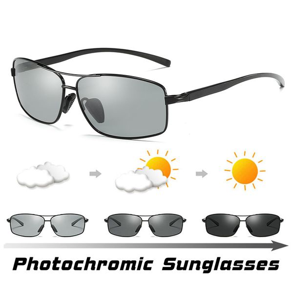 

pchromic sunglasses polarized driving outdoor for men women antiglare eyewear ultra-light sun glasses 100% uv protection, White;black