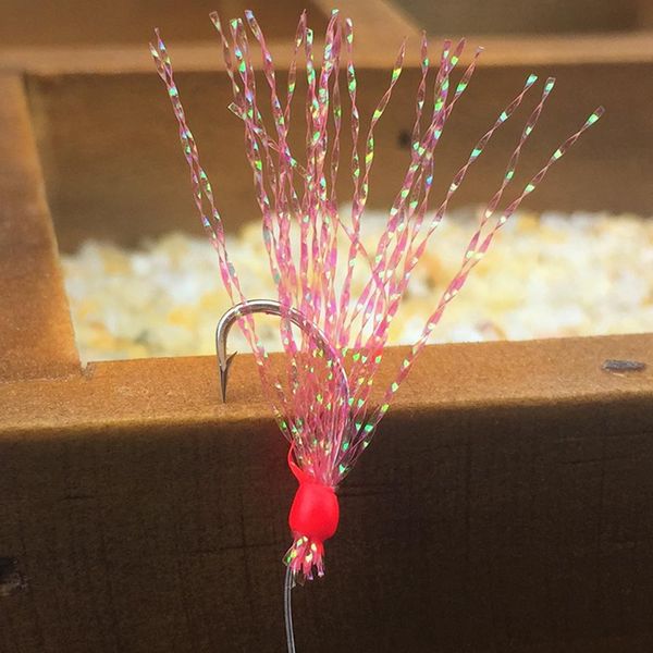 

6pcs/set long wire lure bait sea luminous fishing lures line string tackle accessory spinner carbon steel fishhooks bbyntm alice_bag