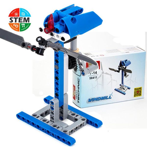 

54pcs механические строительные блоки стебель развивающие игрушки diy мельница модель собранный кирпичи дети наука наборы yxljji xhlove