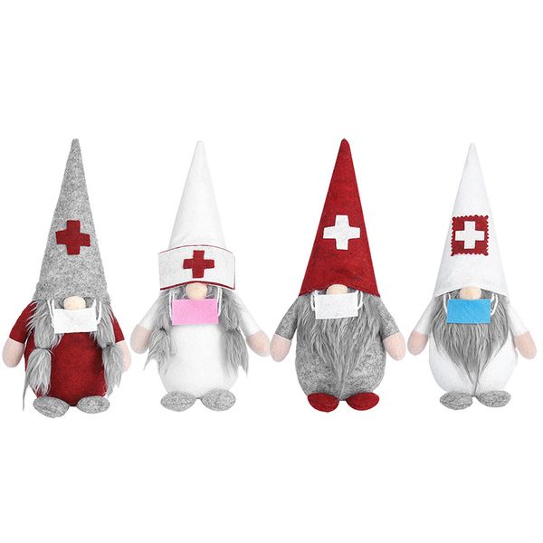 

christmas ornaments doctor nurse doll santa standing plush handmade doll toys christmas home decor xmas doll kid christmas gift