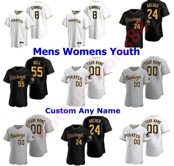 

20 21 chris archer jersey corey dickerson josh bell cole tucker jameson taillon jung honus wagner clemente baseball jerseys, Blue;black