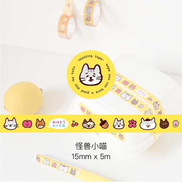 

15mm wide cute cat этюд клейкой лента симпатичный скрапбукинг девушка подарки украшение школа товары для офиса 15mm wide sqcols homes2007