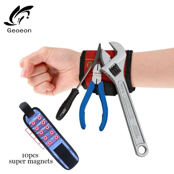 

tool bag geoeon 1pcs strong magnetic magnet wristband suitable for woodworking wear the screw accessory wrist strap kit on a28