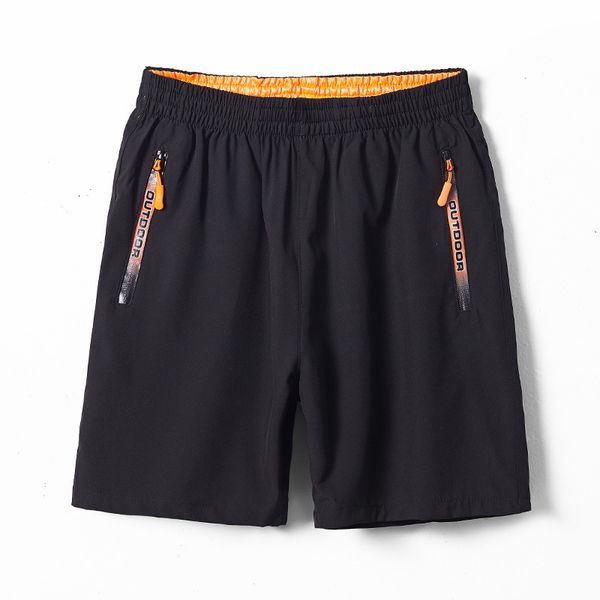 

casual loose large simple men's shorts summer fitness breathable four side elastic sports capris, White;black