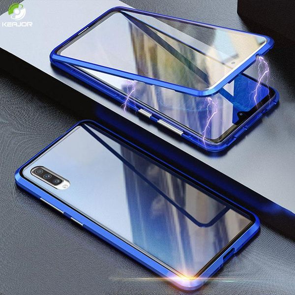 

magnetic case for samsung galaxy a40 a70 case shockproof bumper double side tempered glass metal cover for samsung a 40 70 h jlldbg
