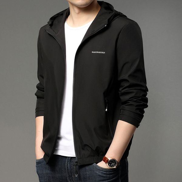 

autumn and winter 2020 new men's hooded casual jacket, Black;brown