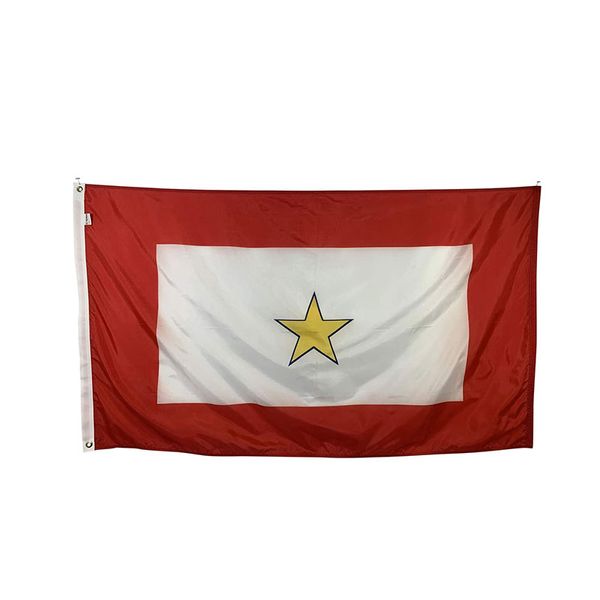 Gold Star Service Star-Flagge, 90 x 150 cm, Pfadfinderbewegung, Banner, 90 x 152 cm, Polyester, bedruckt in Blau und Lila, kostenloser Versand