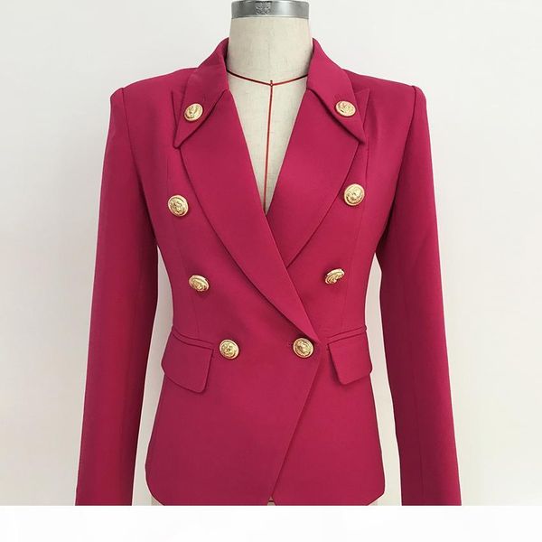 

designer blazer women's collar buttons double breasted metal buttons blazer outer wear blazers, White;black