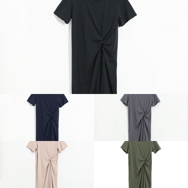 

2020 весной и осенью лето с коротким рукавом твист платье жира сестра большого размера показывает тонкие тибетский мясо молодой футболка фут, Black;gray