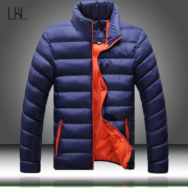 

2020 new winter jackets parka men autumn winter warm outwear brand slim mens coats casual windbreaker male solid zipper jackets, Black