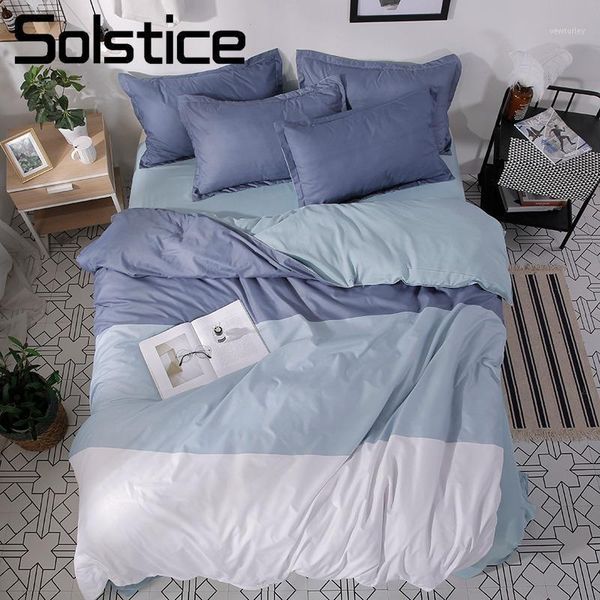 

solstice home textile simple nordic gray navy blue duvet cover pillow case sheet boy kid girl bedding linens set king twin1