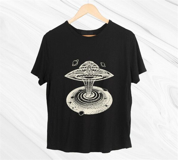 

ufo alien solar system planets art print short sleeve graphic 41st 30th 40th 50th birthday sport hooded sweatshirt hoodie t shirt