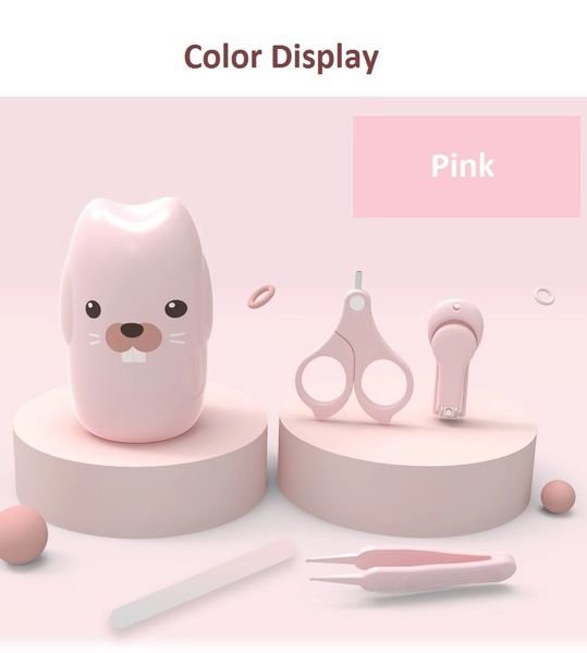 

baby safety nail care set lovely baby healthcare kits finger trimmer scissors nail clippers travel cartoon suit ship lj201026